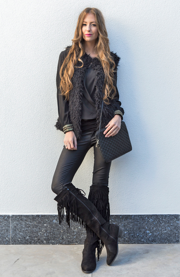 Favorite Fur Gilet Black – shoparchief, foto 5
