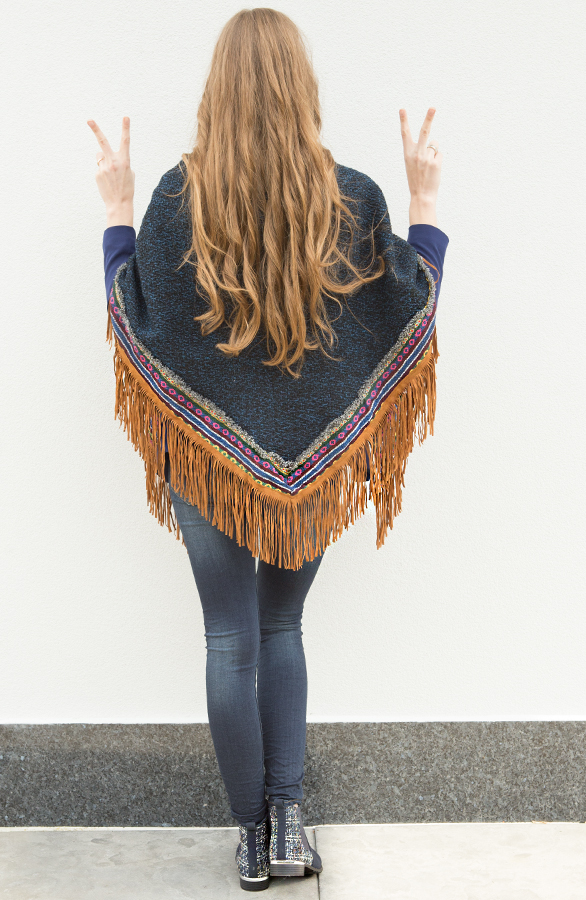 Bohemian Fringe Sjaal Blue 2.0 – shoparchief, foto 3
