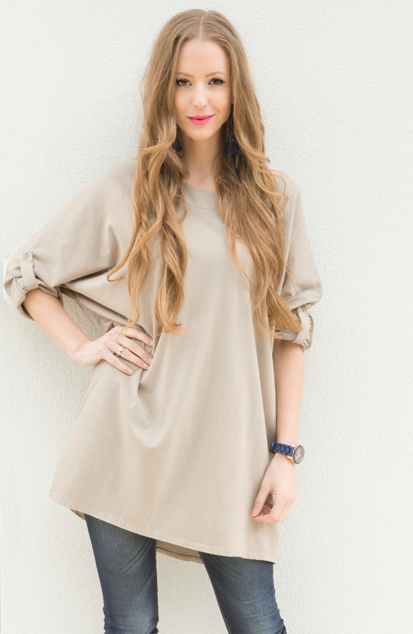 Oversized Tuniek Taupe – shoparchief, foto 5