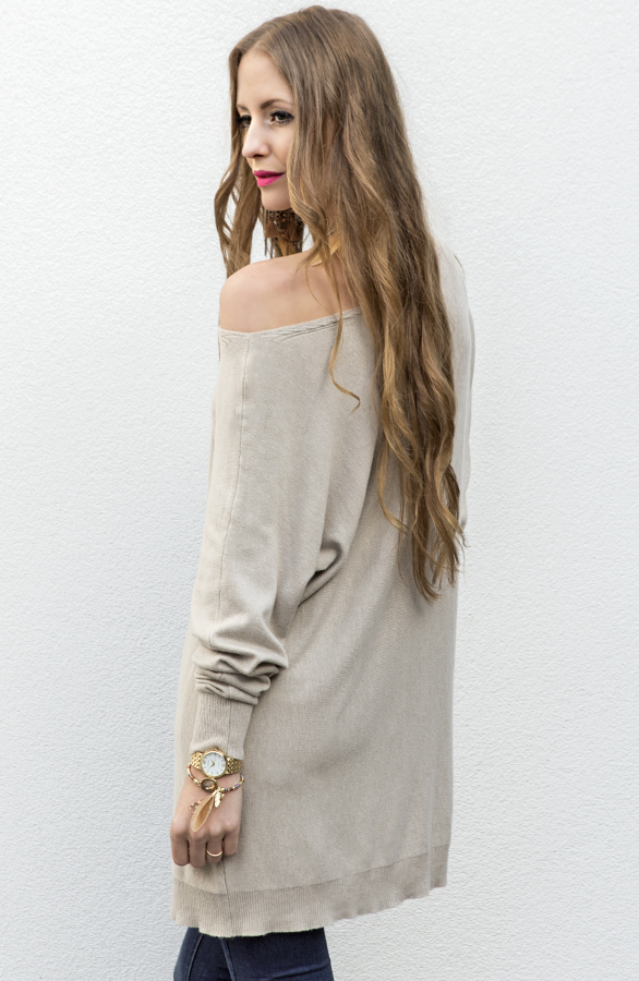 Oversized Tuniek Woven Beige – shoparchief, foto 4