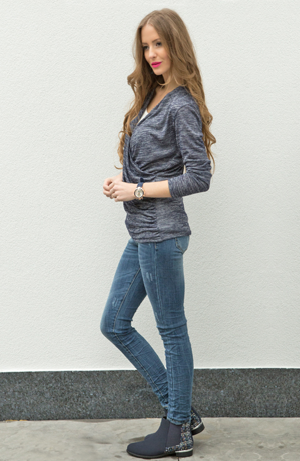 Tweed Booties Blue – shoparchief, foto 6