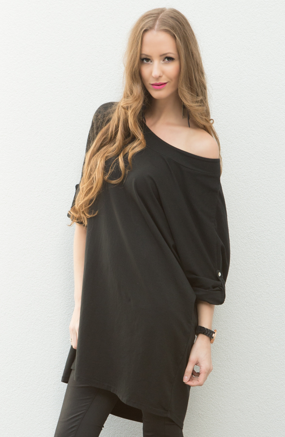 Oversized Tuniek Zwart – shoparchief, foto 3