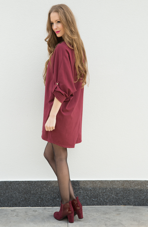 Oversized Tuniek Bordeaux – shoparchief, foto 5