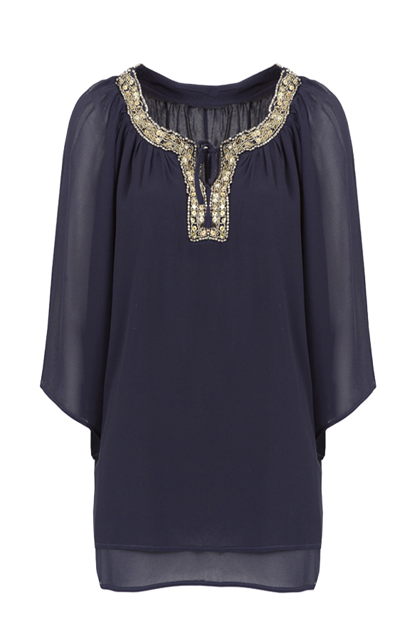 Fabulicious Beads Blouse Blue – shoparchief