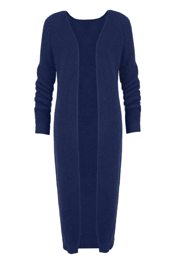 Long Cable Cardigan Blue – shoparchief