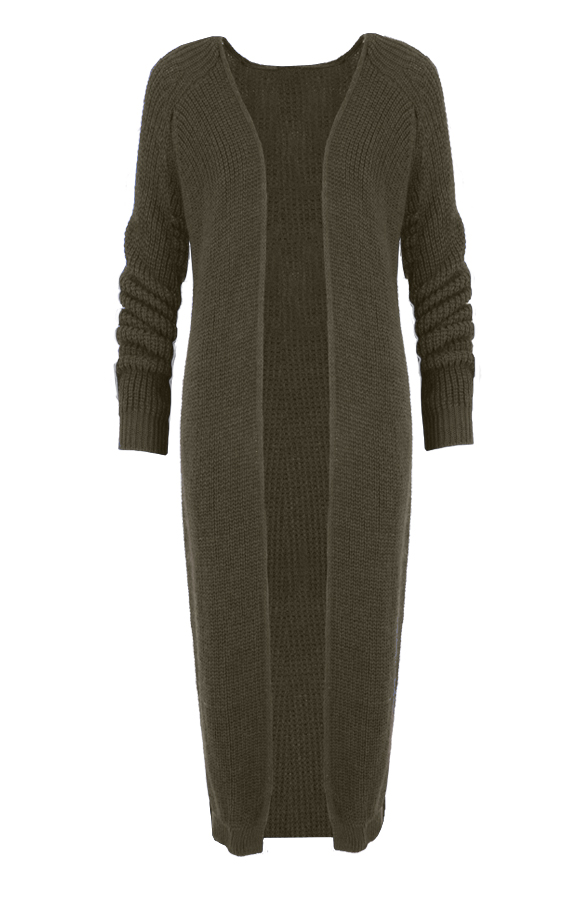 Long Cable Cardigan Green – shoparchief