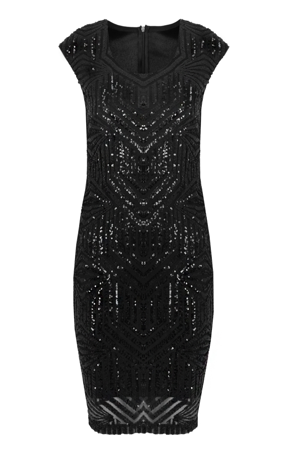 Pailletten Dress Black – shoparchief