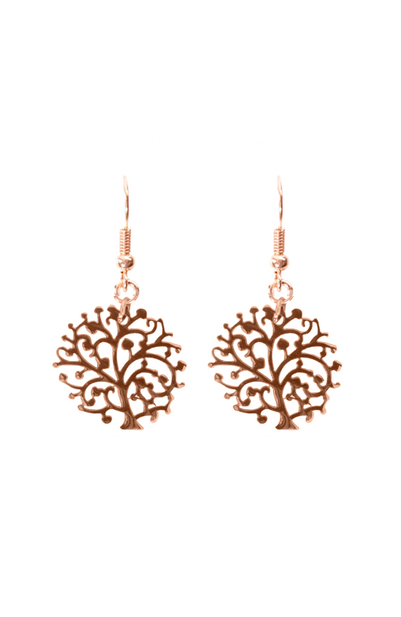 Tree Of Luck Oorbellen Rose – shoparchief