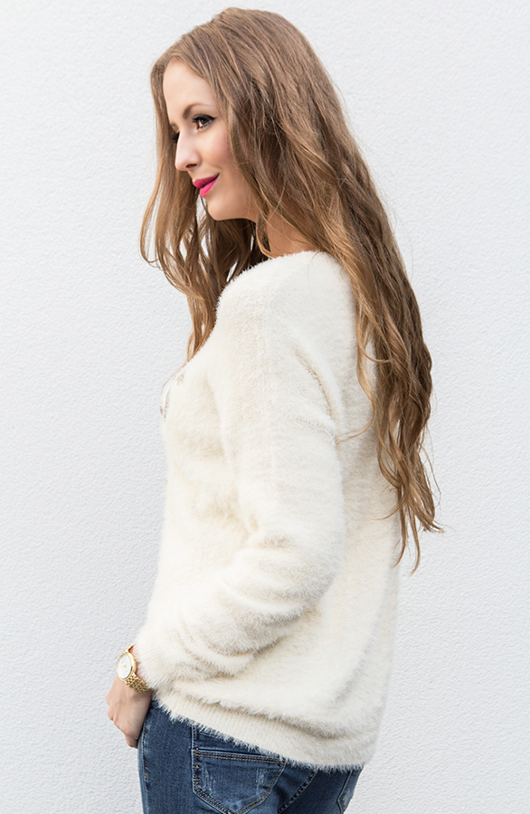Fluffy Paris Trui Beige – shoparchief, foto 3