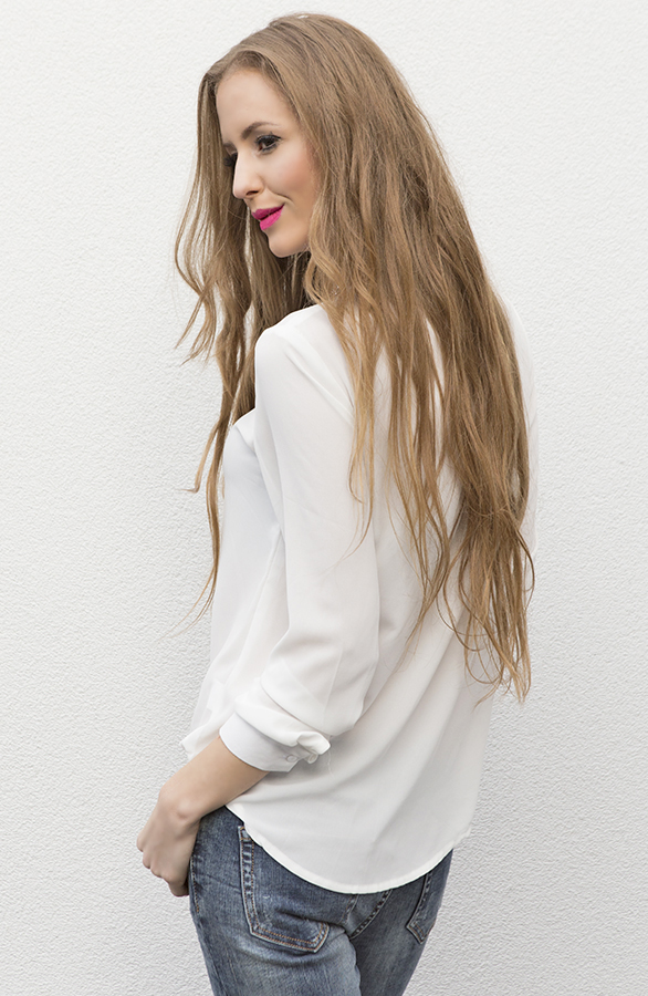 Exclusive Beads Blouse Creme – shoparchief, foto 5