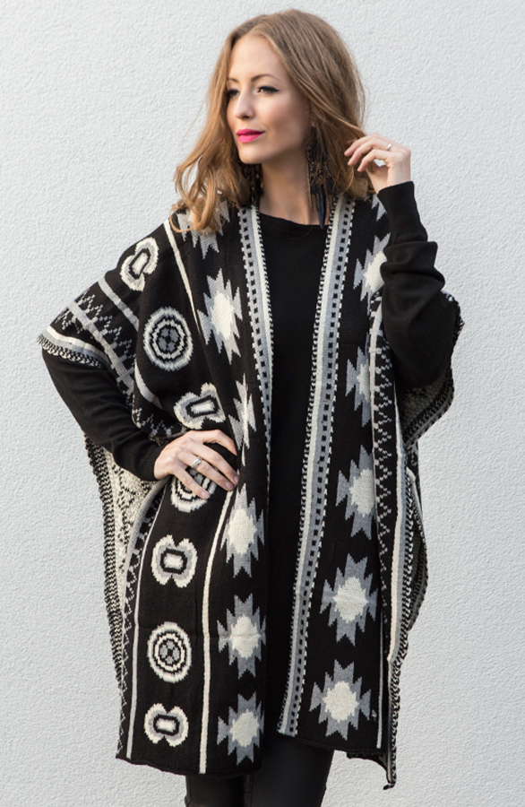 Poncho Aztec Grey – shoparchief, foto 2