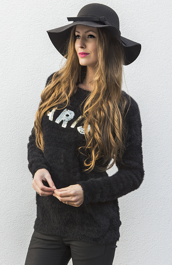 Fluffy Paris Trui Black – shoparchief, foto 2