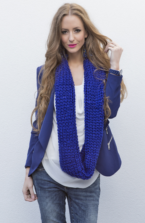 Kobalt Cowl Sjaal – shoparchief, foto 3