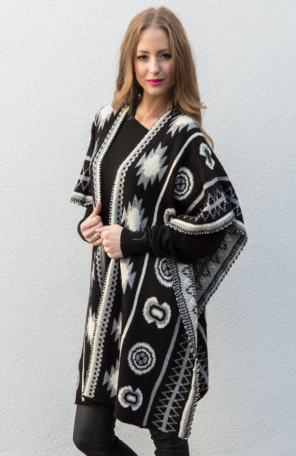 Poncho Aztec Grey – shoparchief, foto 3