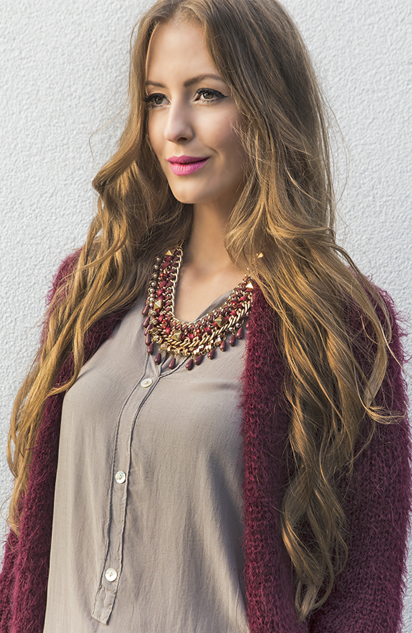 Statement Ketting Bordeaux – shoparchief, foto 2