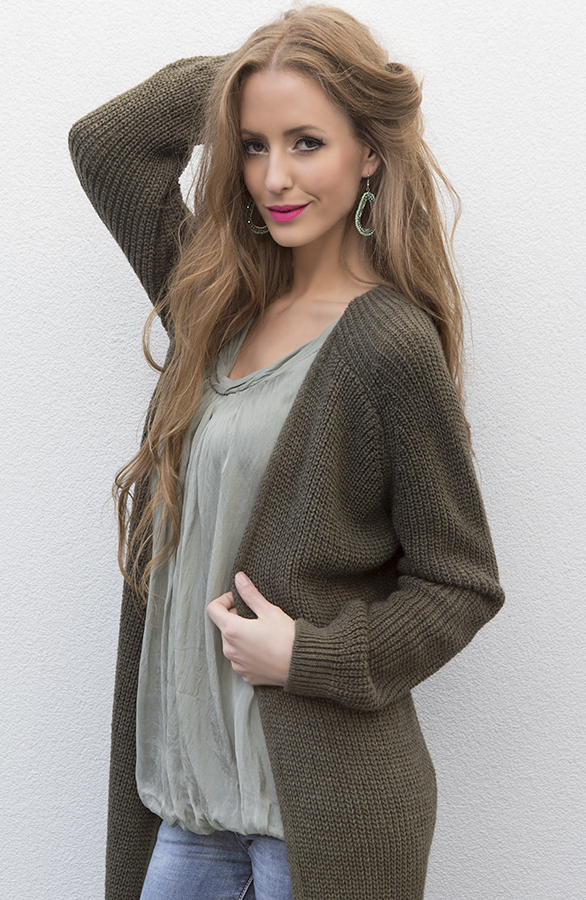 100% Silk Green Top – shoparchief, foto 3