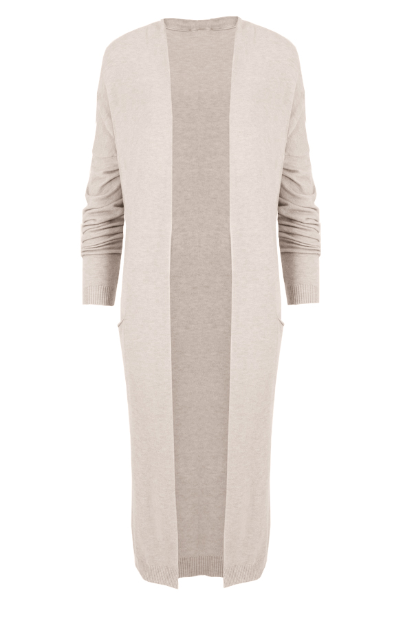 Long Jersey Cardigan Beige – shoparchief
