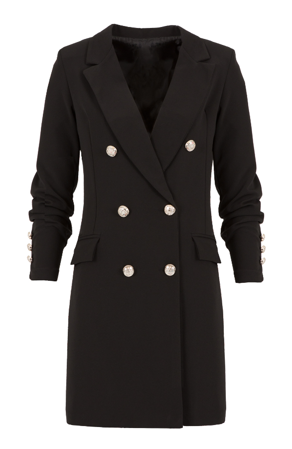 Luxury Button Blazer Black – shoparchief