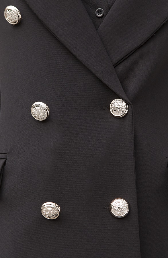 Luxury Button Blazer Black – shoparchief, foto 7