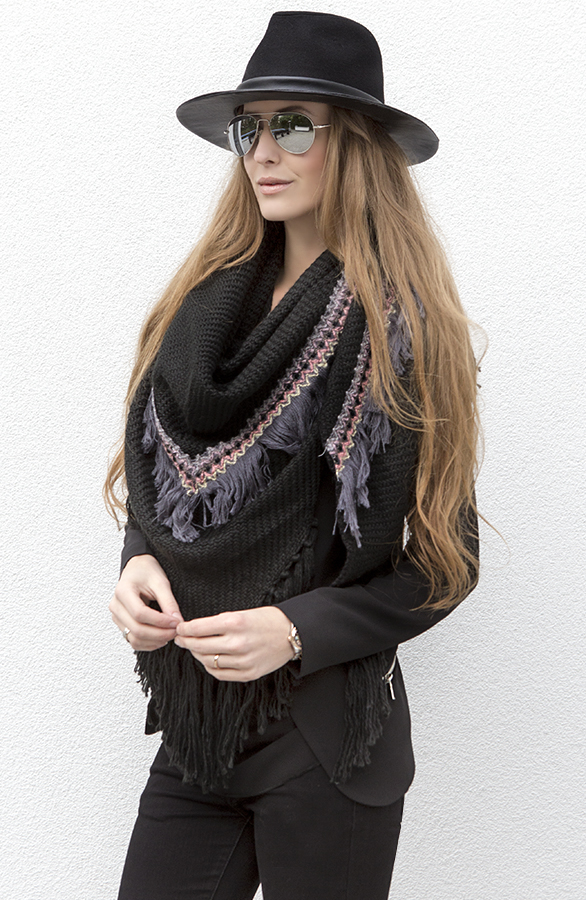 Soft Franjes Sjaal Tricolore – shoparchief, foto 3