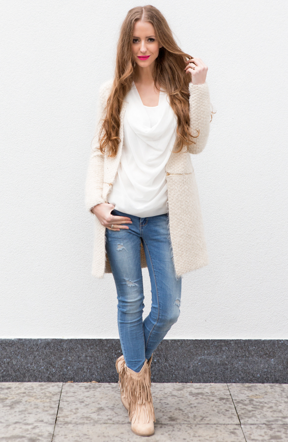 Divide Me Cardigan Beige – shoparchief, foto 3