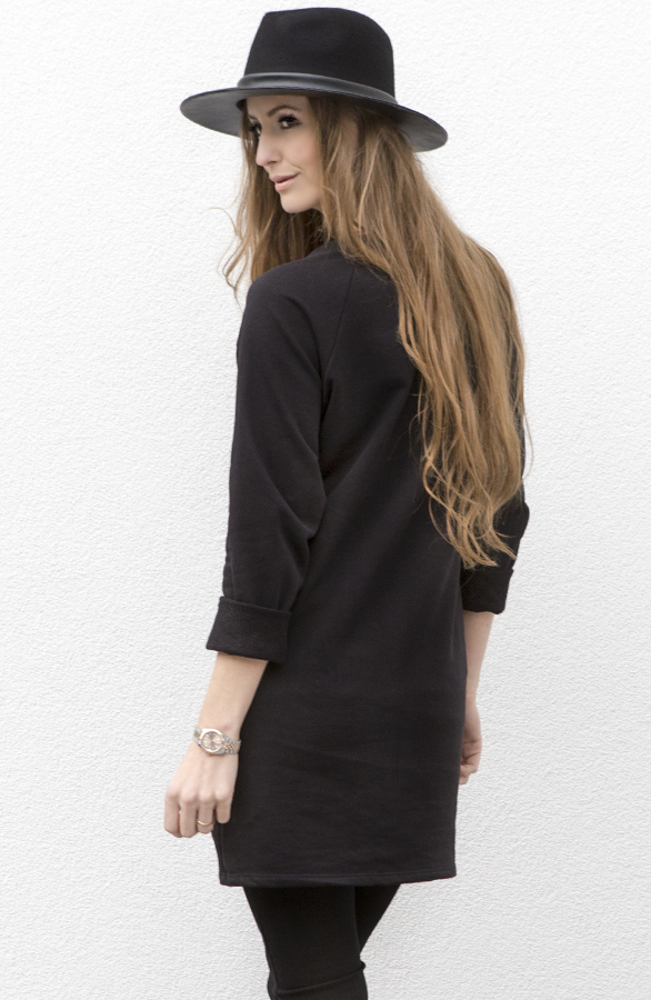 Leather Star Dress Black – shoparchief, foto 4