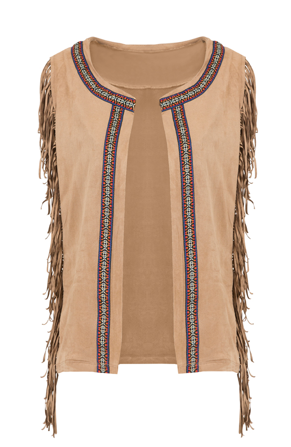 Aztec Gilet Suede Fringe – shoparchief