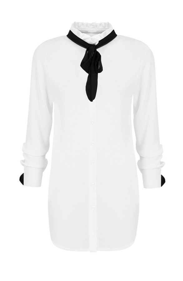 Bow Blouse Black White – shoparchief