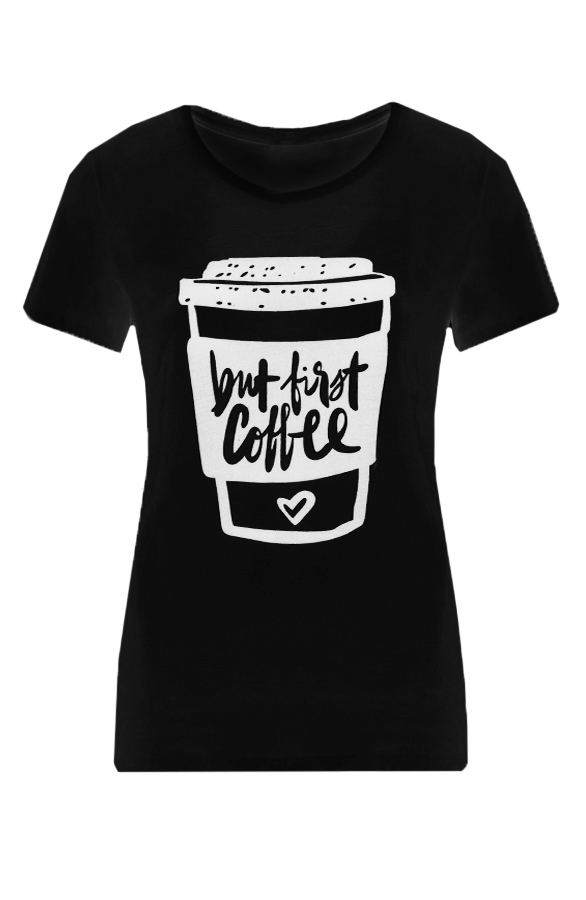 But First Coffee Top Black – shoparchief