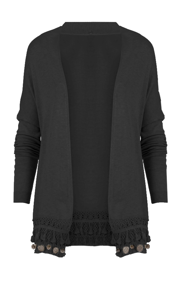 Coins Cardigan Black – shoparchief