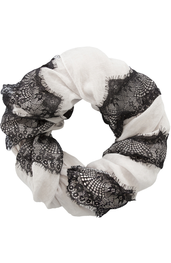 Lace Sjaal Black White – shoparchief