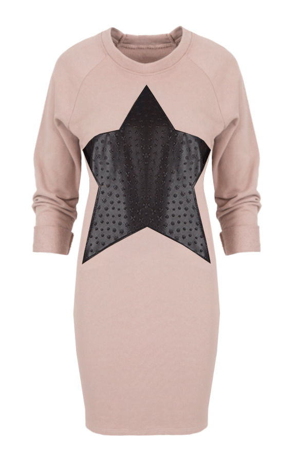 Leather Star Dress Pink – shoparchief