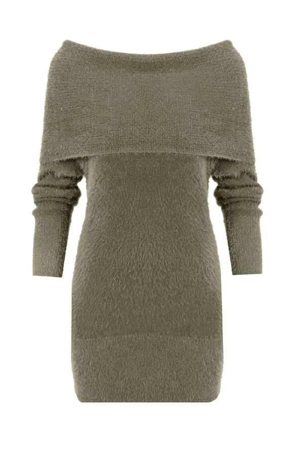 Off Shoulder Sweater Green – shoparchief