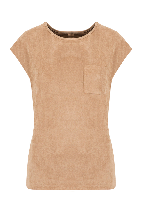 Suede Top Camel – shoparchief