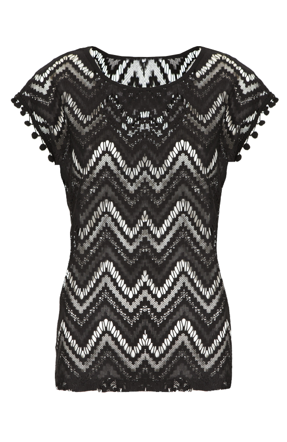 Zigzag Lace Top Black – shoparchief