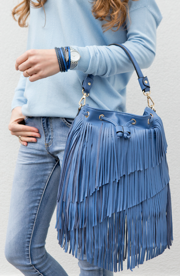 Fringe Bag Blue – shoparchief, foto 2