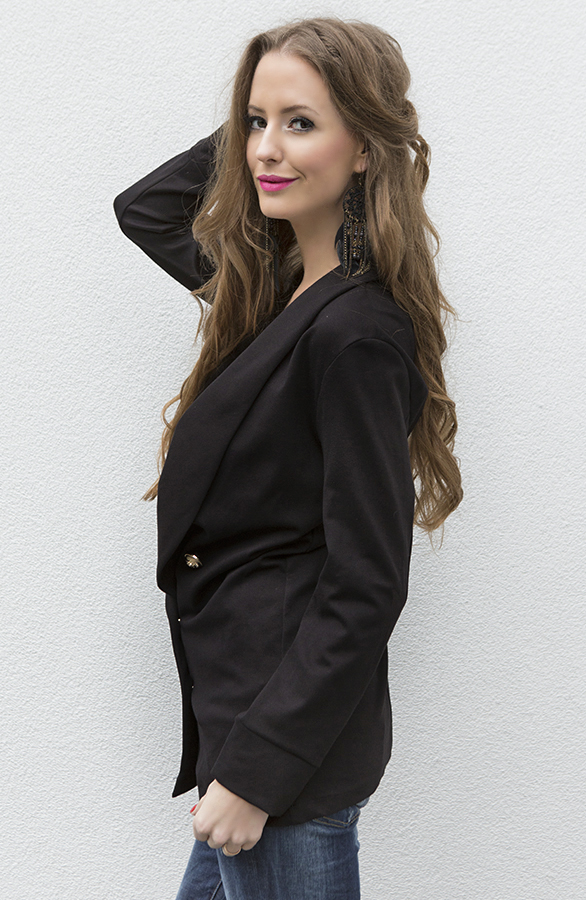 Black Button Jacket – shoparchief, foto 4
