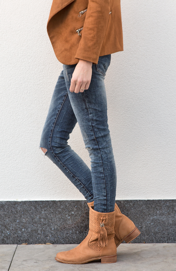 Be Mine Suede Boots Camel – shoparchief, foto 2