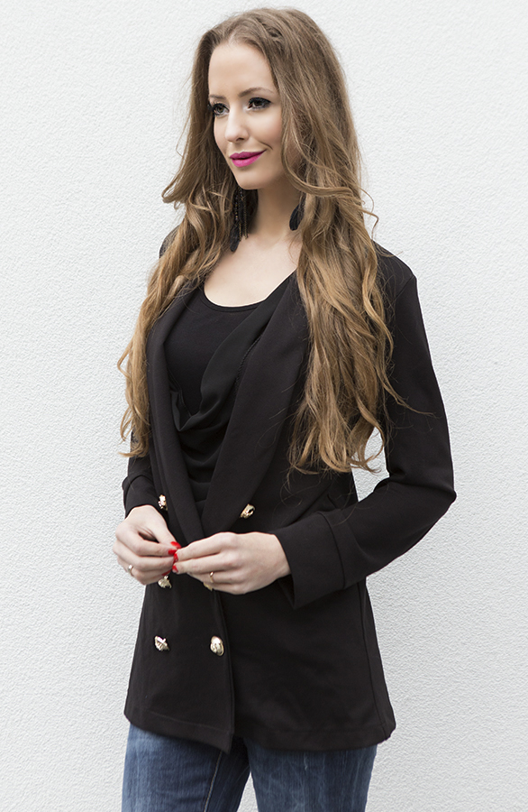 Black Button Jacket – shoparchief, foto 5