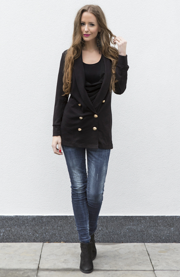 Black Button Jacket – shoparchief, foto 2
