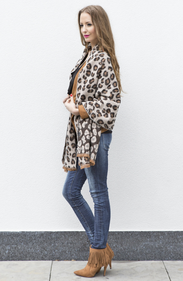 Luxury Leopard Sjaal Taupe – shoparchief, foto 5