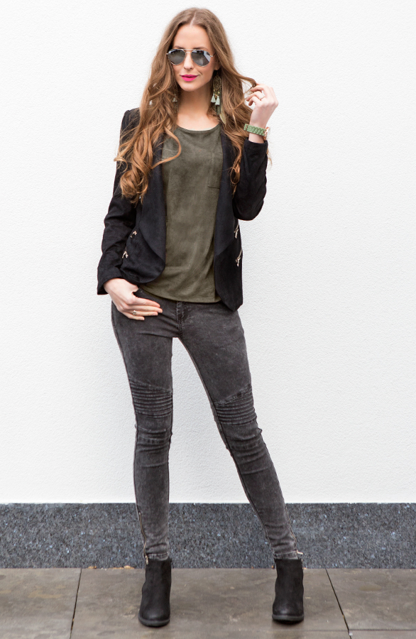 Suede Top Army – shoparchief, foto 3