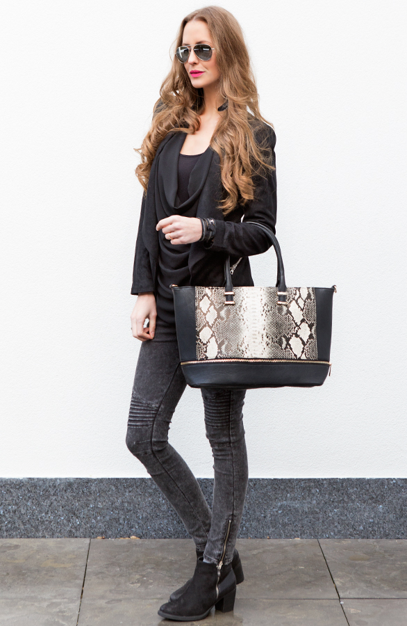 Snake Zipper Bag Black 2.0 – shoparchief, foto 4