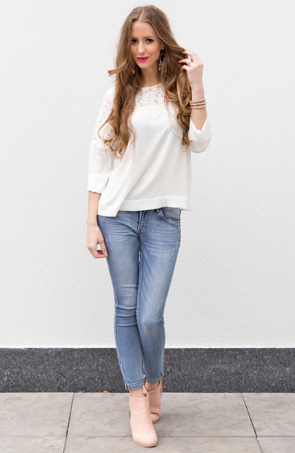 Lace Blouse Creme – shoparchief, foto 6