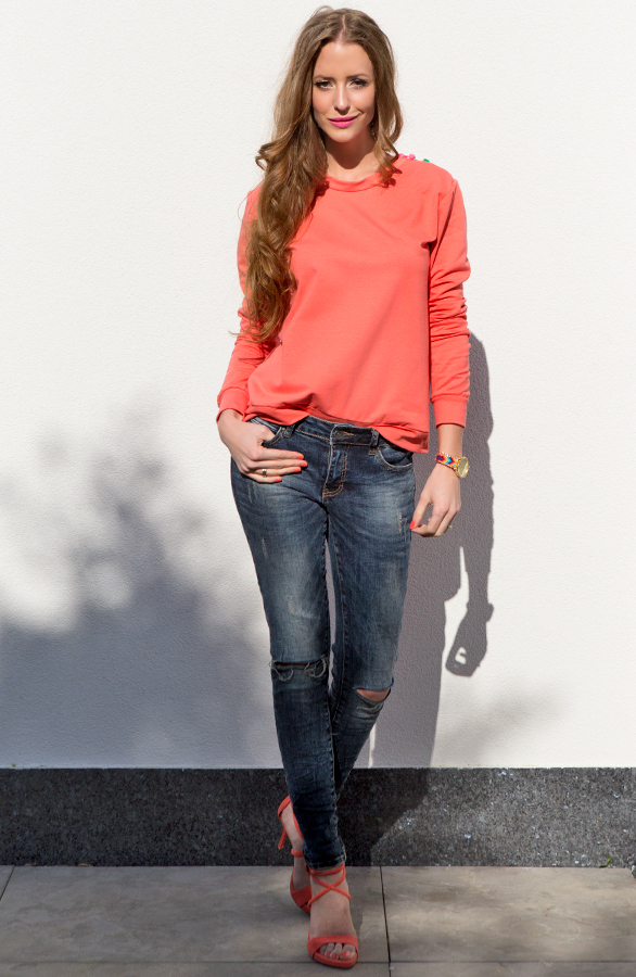 Ibiza Pompon Sweater Coral – shoparchief, foto 3