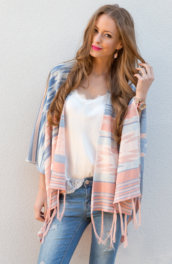 Indian Fringe Poncho – shoparchief, foto 6