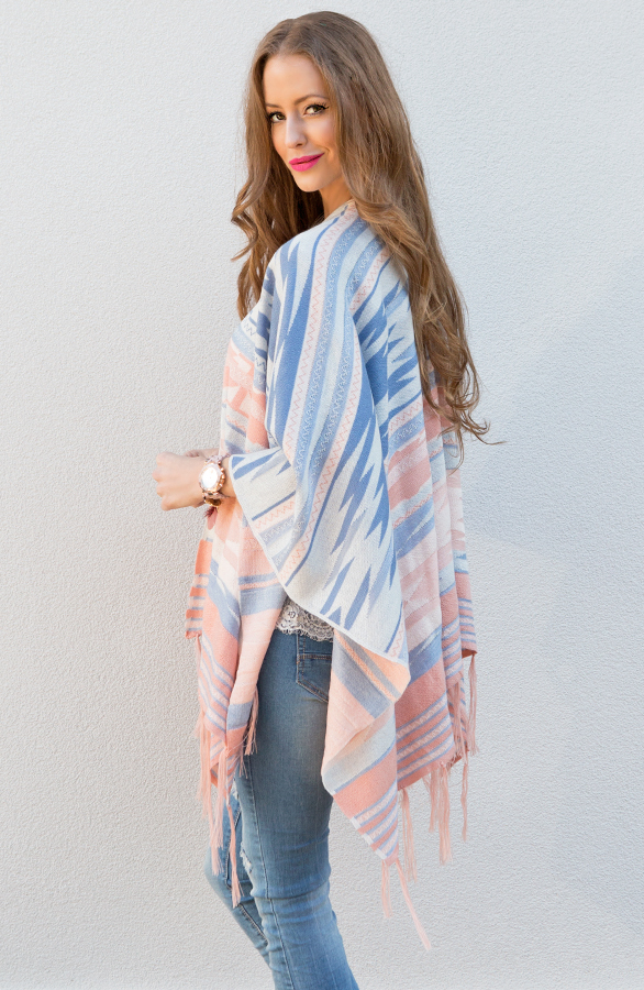 Indian Fringe Poncho – shoparchief, foto 4