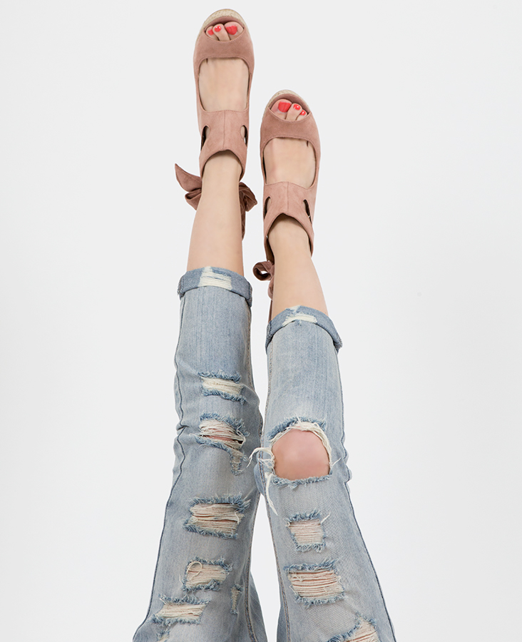 Suede Wedges Pink – shoparchief, foto 6