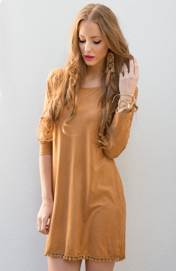 Ibiza Tassel Dress Camel – shoparchief, foto 4
