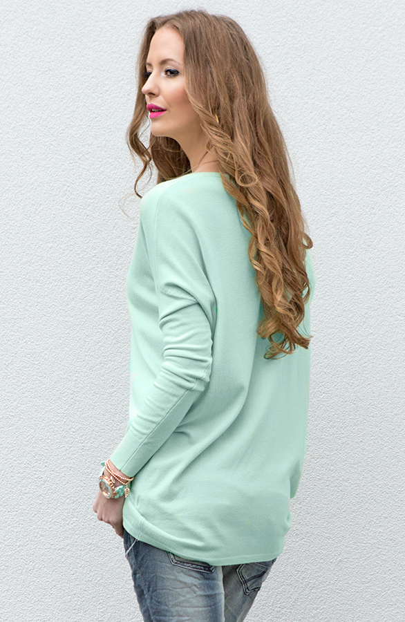 Loose Soft Sweater Mint – shoparchief, foto 4